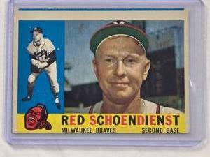 lot 720 image: Red Schoendienst 1960 Topps #335 Vintage Baseball Card