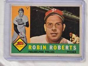 lot 724 image: Robin Roberts 1960 Topps #264 Vintage Baseball Card