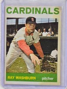 lot 731 image: Ray Washburn 50th Anniversary 1964 Topps #332
