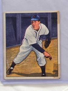 lot 615 image: Fred Hutchinson 1950 Bowman #151 Vintage Baseball Card