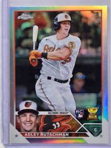 lot 630 image: Adley Rutschman Rookie 2023 Topps Chrome Refractor #1