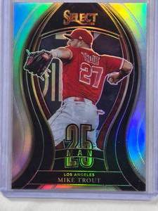 lot 633 image: Mike Trout 2021 Panini Select Prizm Refractor #25M-7