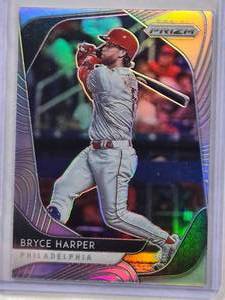 lot 637 image: Bryce Harper 2020 Panini Prizm Refractor #63