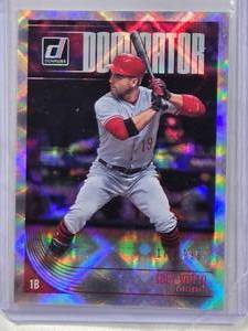 lot 638 image: Joey Votto Numbered 174999 2018 Panini Donruss Dominator #D3
