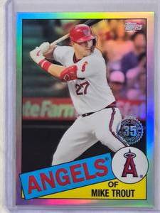 lot 650 image: Mike Trout 2020 Topps 35th Anniversary Refractor #85TC-1