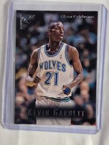 lot 309 image: Kevin Garnett Rookie 1996 Topps Gallery New Editions #41 - Minnesota Timberwolves