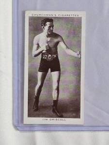 lot 9 image: Jim Driscoll 1938 Churchmans #14 - Undefeated British Champion Vintage Boxing Card