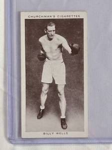 lot 11 image: Billy Wells 1938 Churchmans Cigarettes #38 - British Heavyweight Champion Vintage Boxing Card