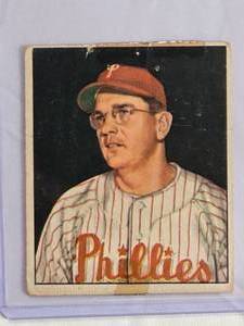 lot 22 image: Jim Konstanty 1950 Bowman #226 - Philadelphia Phillies - Vintage Baseball Card