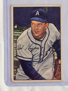 lot 32 image: Bob Hooper 1952 Bowman #10 - Philadelphia Athletics Vintage Baseball Card