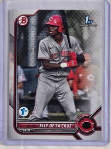 lot 39 image: Elly De La Cruz Rookie 2022 1st Bowman 1st Edition BPPF-50 - Cincinnati Reds