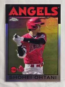 lot 45 image: Shohei Ohtani 2021 Topps Chrome Refractor 35th Anniversary #86BC-9 Angels