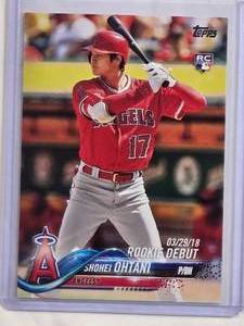 lot 50 image: Shohei Ohtani Rookie Debut 2018 Topps Update US285 Angels