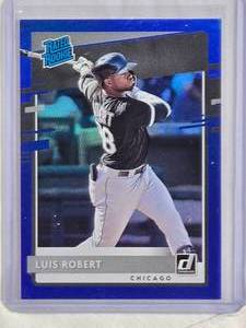 lot 63 image: Luis Robert Rookie 2020 Panini Donruss Blue Foil SP #264 Rated Rookie - Chicago Cubs