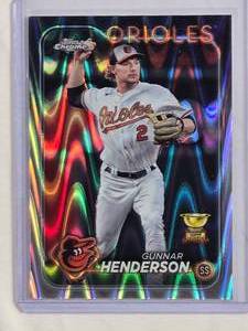 lot 65 image: Gunnar Henderson Rookie Cup 2024 Topps Chrome Lava Refractor #36 - Baltimore Orioles