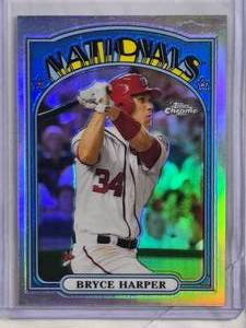 lot 67 image: Bryce Harper 2013 Topps Chrome Refractor #72C-BH - Washington Nationals