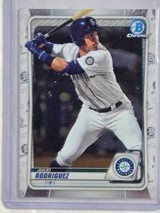 lot 69 image: Julio Rodriguez Rookie 2020 Topps Bowman Chrome #BCP-19 - Seattle Mariners