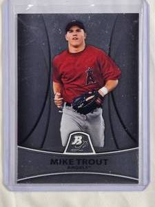 lot 92 image: Mike Trout Rookie 2010 Topps Bowman Platinum PP5 - Los Angeles Angels