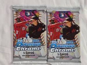 lot 102 image: Lot of 2 Packs of 5 Cards - 2023 Bowman Chrome