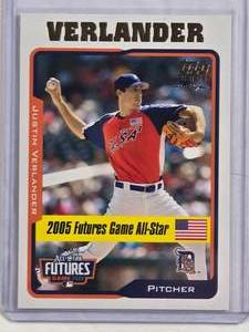 lot 116 image: Justin Verlander Rookie 2005 Topps Futures Game All-Star #UH220