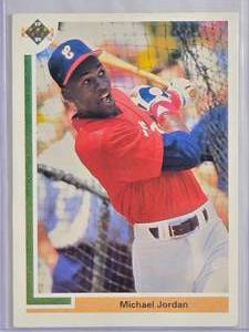 lot 121 image: Michael Jordan MLB Rookie 1991 Upper Deck SP1 - Chicago White Sox