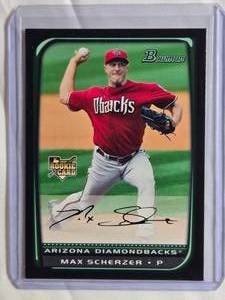 lot 124 image: Max Scherzer Rookie Card 2008 Bowman BDP33 - Arizona Diamondbacks