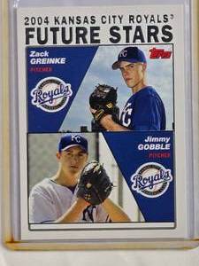 lot 136 image: Zack Greinke & Jimmy Gobble Rookie 2004 Topps Future Stars #330 - Kansas City Royals