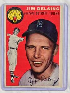 lot 158 image: Jim Delsing 1954 Topps Baseball #121 - Detroit Tigers Vintage Baseball Card