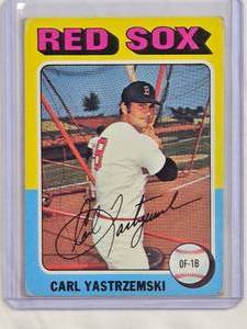 lot 190 image: Carl Yastrzemski 1975 Topps #280 Vintage Baseball Card - Boston Red Sox