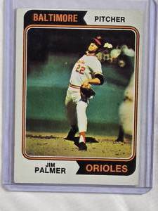 lot 203 image: Jim Palmer 1974 Topps #40 - Vintage Baseball Card - Baltimore Orioles