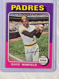 lot 207 image: Dave Winfield 19735 Topps #61 San Diego Padres - Vintage Baseball Card