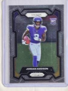 lot 235 image: Jordan Addison Rookie Card 2023 Panini Prizm #368 - Minnesota Vikings
