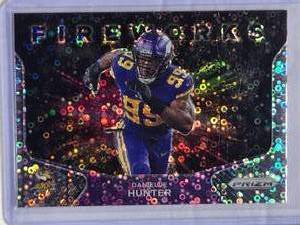lot 237 image: Danielle Hunter 2020 Panini Disco Prizm Football #23 Fireworks Minnesota Vikings
