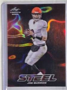 lot 245 image: Joe Burrow 2023 Leaf Trinity Refractor S-47 - Cincinnati Bengals