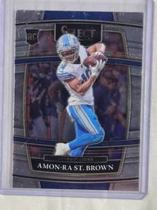 lot 259 image: Amon-Ra St. Brown Rookie 2021 Panini Select #73