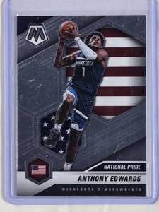 lot 291 image: Anthony Edwards RC 2020-21 Panini Mosaic #252 National Pride Minnesota Timberwolves