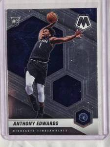 lot 292 image: Anthony Edwards Rookie RC 2020-21 Panini Mosaic #201 Minnesota Timberwolves