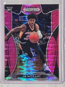 lot 293 image: Ja Morant Rookie 2019 Panini Pink Prizm Draft Picks Card #2