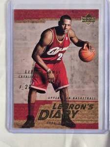 lot 298 image: LeBron James Rookie Card 2003-2004 Upper Deck #LJ13 - LeBrons Diary - Cleveland Cavaliers