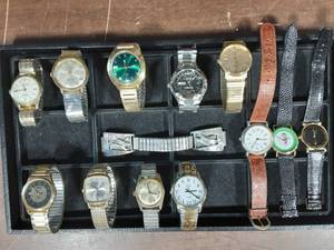lot 57 image: 12-Mens Watches, 1-Navajo Band