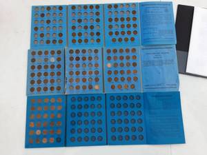 lot 77 image: 3-Lincoln Head Cents Coin Folders #1,2,3 Partials 1909-1974