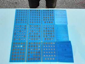 lot 79 image: 3-Lincoln Head Cents Coin Folders #2,2,3 Partials 1909-1974