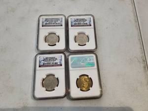 lot 89 image: 3-First President Issue NGC Graded UNC & MS 65, 2010P Sacajawea Dollar NGC MS65
