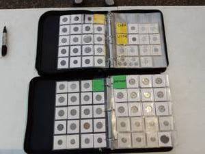 lot 92 image: 2-Albums Of Foreign Coins Slabbed 23 Countries Europe, Caribbean & US War Cents