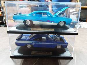 lot 98 image: 2-Hardcase 1969 Plymouth GTX & Tootsie Toy Hard Body