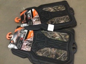 lot 7 image: Lot of 2 Sets Camo Auto Floor Mats not used see pictures
