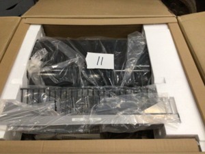 lot 11 image: 3-Burner Propane Gas Grill in Black with Ceramic Sear Side Burner Open box customer return see pictures