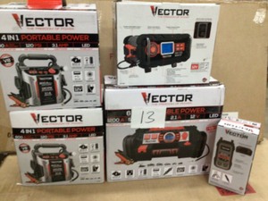 lot 13 image: Lot of assorted Vector Power Stations various models and conditions customer returns see pictures