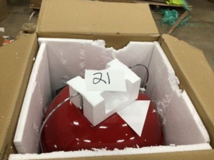 lot 21 image: Portable Charcoal Grill customer return review pictures