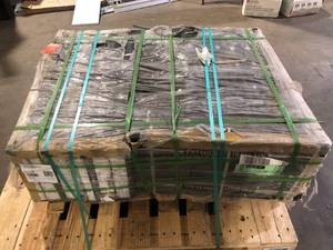 lot 36 image: Pallet with 16 cases MSI Carbon 12 in. x 24 in. Matte Porcelain Stone Look Floor and Wall Tile (14 sq. ft.Case) customer returns see pictures